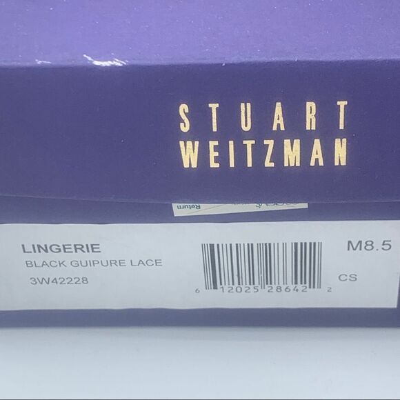 Stuart Weitzman Lingerie Black Guipure Lace - Picture 8 of 8